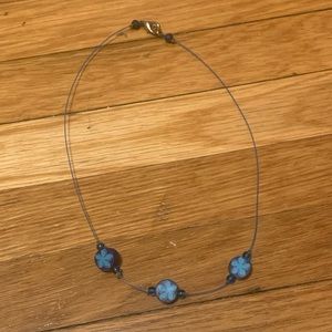 Blue Flower Necklace